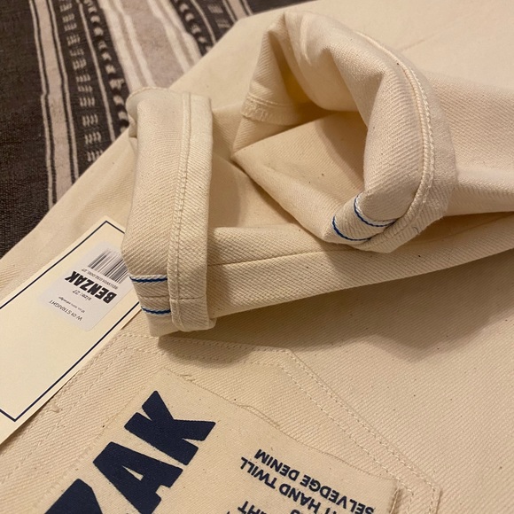 Benzak Denim W-01 Straight 12oz Ecru Selvedge Size 27 NWT - Picture 3 of 9